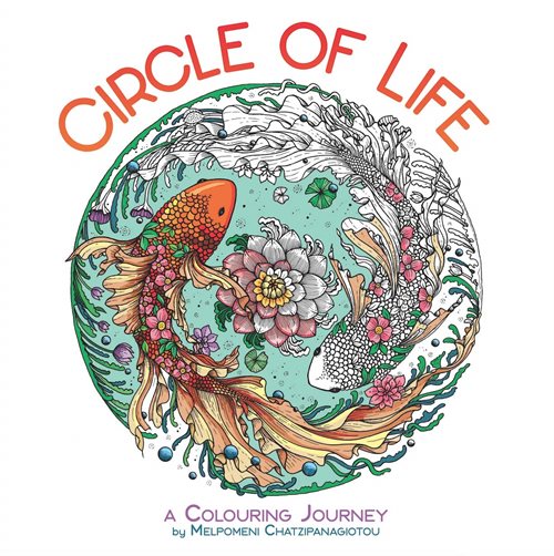 Flot Malebog til voksne, Circle of Life, med flotte naturmotiver